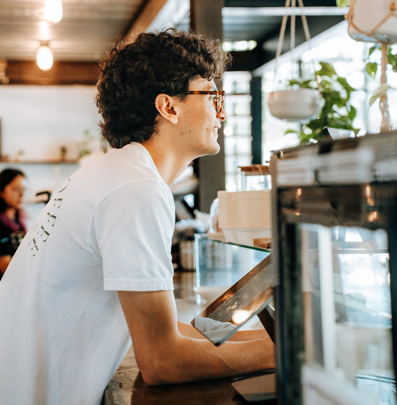 Barista at work